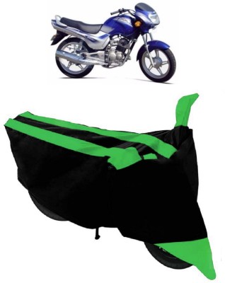 GANPRA Two Wheeler Cover for TVS(Victor GLX, Black, Green)