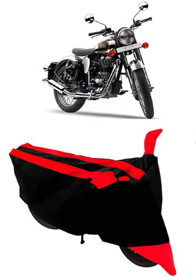 THE REAL ARV Waterproof Two Wheeler Cover for Royal Enfield(Classic Chrome, Red, Black)