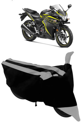 ABORDABLE Waterproof Two Wheeler Cover for Honda(CBR 250R, Grey, Black)