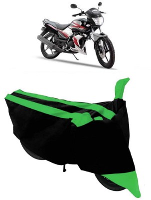 GANPRA Two Wheeler Cover for Yamaha(SS, Black, Green)