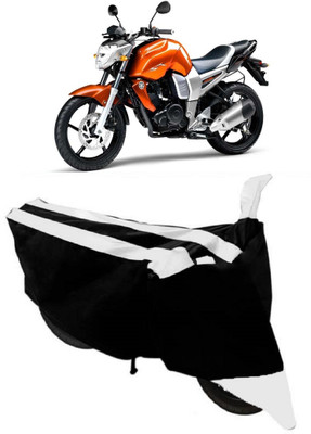 ABORDABLE Waterproof Two Wheeler Cover for Yamaha(FZ16, White, Black)