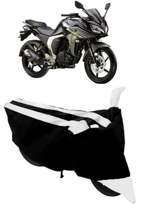 SHOPLINK Two Wheeler Cover for Yamaha(Fazer, White, Black)