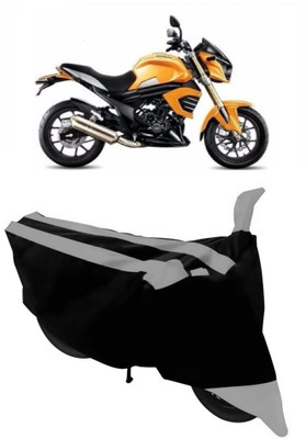 HEMSKAR Waterproof Two Wheeler Cover for Mahindra(Mojo, Grey, Black)
