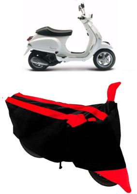 ABORDABLE Waterproof Two Wheeler Cover for Piaggio(Piaggio Vespa, Red, Black)