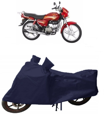 SHOPLINK Two Wheeler Cover for Hero(Splendor, Blue)