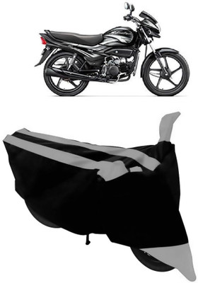 AutoGalaxy Waterproof Two Wheeler Cover for Hero(Super Splendor, Grey, Black)