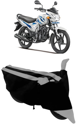 ABORDABLE Waterproof Two Wheeler Cover for Suzuki(Hayate, Grey, Black)