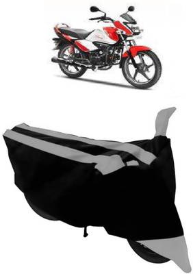 GANPRA Two Wheeler Cover for Hero(Splendor I Smart, Black, Grey)