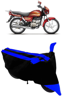 SHOPLINK Two Wheeler Cover for Hero(Splendor Pro, Blue, Black)