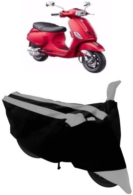 ABORDABLE Waterproof Two Wheeler Cover for Piaggio(Vespa SXL, Grey, Black)