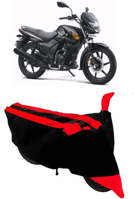 ABORDABLE Two Wheeler Cover for TVS(Flame DS 125, Red, Black)