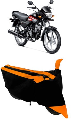 GANPRA Two Wheeler Cover for Honda(CD Dawn, Black, Orange)