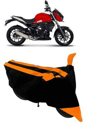 ABORDABLE Waterproof Two Wheeler Cover for Mahindra(MOJO XT 300, Orange, Black)
