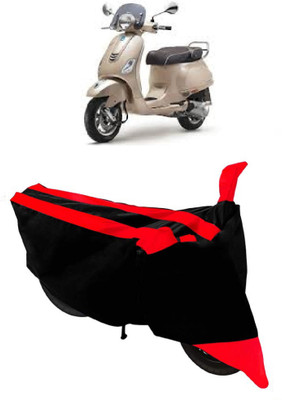 ABORDABLE Two Wheeler Cover for Piaggio(Vespa VXL, Red, Black)