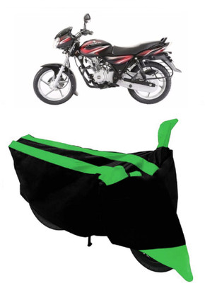 SHOPLINK Waterproof Two Wheeler Cover for Bajaj(Discover 125 DTS-i, Green, Black)