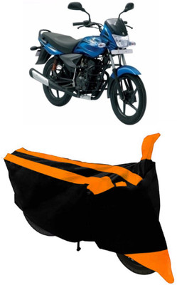 ABORDABLE Waterproof Two Wheeler Cover for Bajaj(Platina 100 DTS-i, Orange, Black)