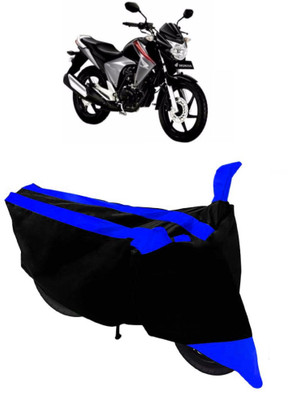 GANPRA Two Wheeler Cover for Honda(Unicorn Dazzler, Black, Blue)