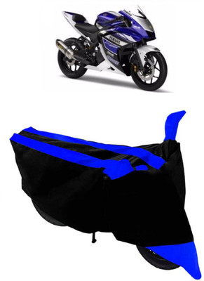 SHOPLINK Waterproof Two Wheeler Cover for Yamaha(YZF R25, Blue, Black)