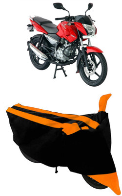 THE REAL ARV Waterproof Two Wheeler Cover for Bajaj(Pulsar 135 LS DTS-i, Orange, Black)