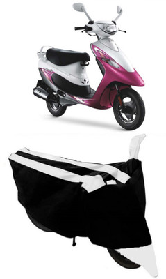 THE REAL ARV Two Wheeler Cover for TVS(Scooty Pep+, White, Black)