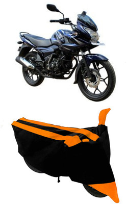 THE RAL ARV Two Wheeler Cover for Bajaj(Discover, Orange, Black)