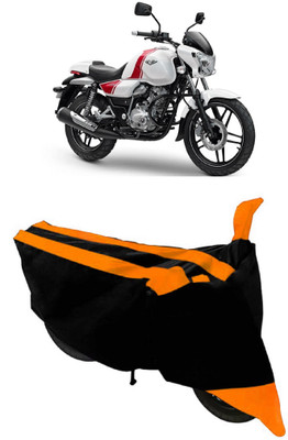 ABORDABLE Waterproof Two Wheeler Cover for Bajaj(V 150, Orange, Black)