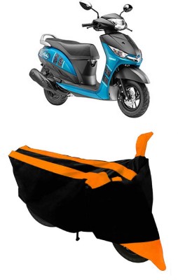 ABORDABLE Waterproof Two Wheeler Cover for Yamaha(Alpha, Orange, Black)