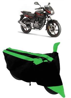 SHOPLINK Waterproof Two Wheeler Cover for Bajaj(DTS-i, Green, Black)