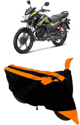 ABORDABLE Waterproof Two Wheeler Cover for Honda(CB Shine, Orange, Black)