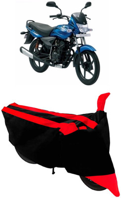 GANPRA Two Wheeler Cover for Bajaj(Platina 100 DTS-i, Black, Red)
