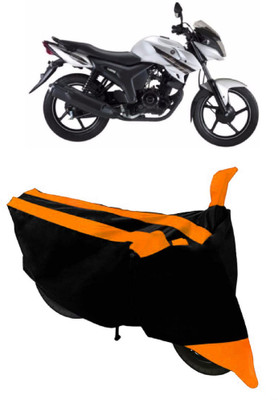 ABORDABLE Two Wheeler Cover for Yamaha(SZ-S, Orange, Black)