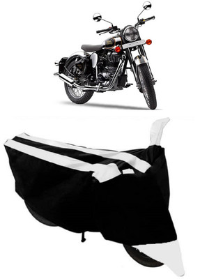 ABORDABLE Two Wheeler Cover for Royal Enfield(Classic Chrome, White, Black)