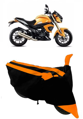 THE REAL ARV Waterproof Two Wheeler Cover for Mahindra(Mojo, Orange, Black)