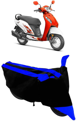 HEMSKAR Waterproof Two Wheeler Cover for Honda(Activa i, Blue, Black)