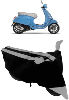 HEMSKAR Waterproof Two Wheeler Cover for Piaggio(Vespa, Grey, Black)