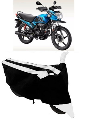 GANPRA Two Wheeler Cover for Hero(Passion Pro TR, Black, White)