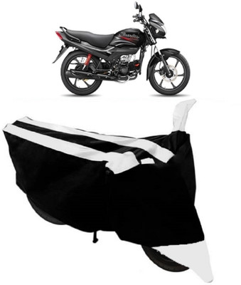 HEMSKAR Waterproof Two Wheeler Cover for Hero(Passion Pro, White, Black)