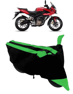 HEMSKAR Waterproof Two Wheeler Cover for Bajaj(Pulsar AS 150, Green, Black)