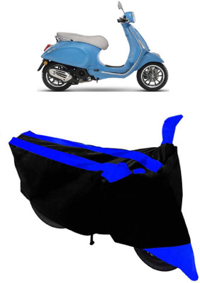 THE REAL ARV Two Wheeler Cover for Piaggio(Vespa, Blue, Black)