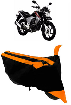 THE REAL ARV Two Wheeler Cover for Honda(Unicorn Dazzler, Orange, Black)