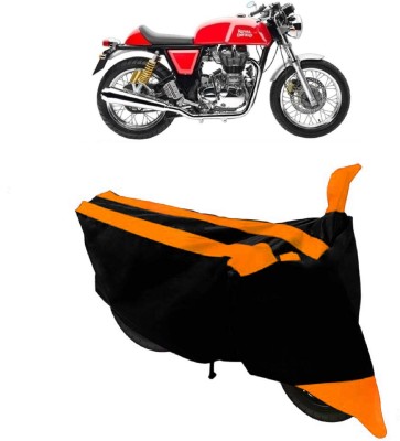 ABORDABLE Waterproof Two Wheeler Cover for Royal Enfield(Continental GT, Orange, Black)