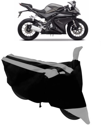 ABORDABLE Waterproof Two Wheeler Cover for Yamaha(YZF, Grey, Black)