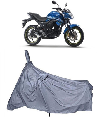 THE REAL ARV Waterproof Two Wheeler Cover for Suzuki(Gixxer, Silver)