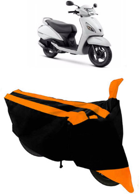 THE REAL ARV Waterproof Two Wheeler Cover for TVS(Jupiter, Orange, Black)