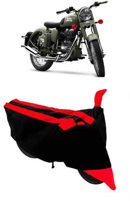 SHOPLINK Waterproof Two Wheeler Cover for Royal Enfield(Battle Green, Red, Black)