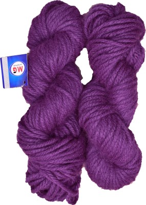 M.G Enterprise JP Purple (400 gm) Knitting Yarn Thick Chunky Wool Hank Hand knitting wool / Art Craft soft fingering crochet hook yarn, needle knitting yarn thread dyed.