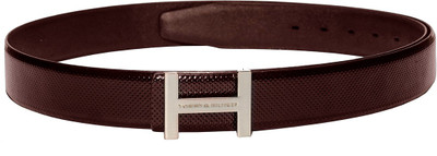 TOMMY HILFIGER Men Casual Brown Genuine Leather Belt