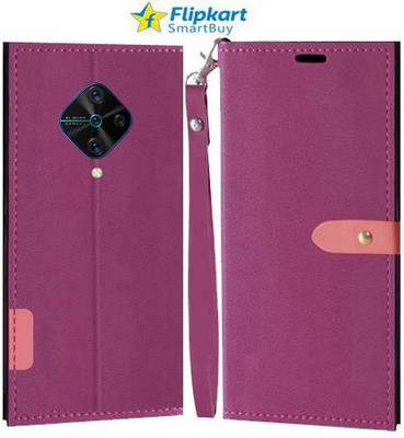 Flipkart SmartBuy Flip Cover for Vivo S1 Pro(Pink, Cases with Holder, Pack of: 1)