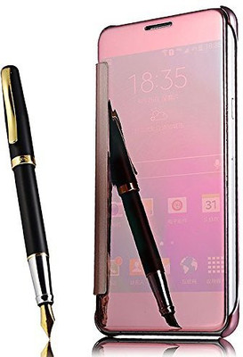 TGK Flip Cover for SAMSUNG Galaxy A9 Pro(Gold, Shock Proof)