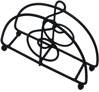 Voody 1 Compartments Iron Tissue Holder(Black)